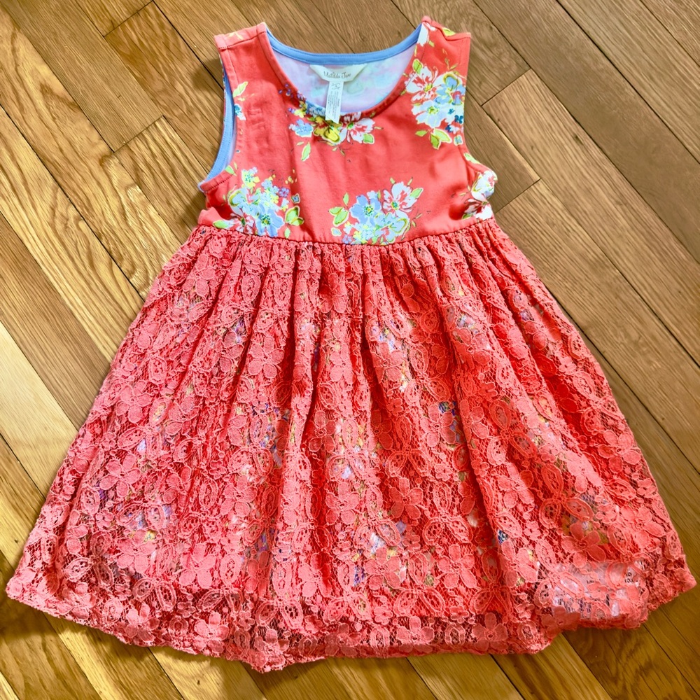 Matilda Jane Girls’ 4 Let’s Go Together Bouquets for Layla Dress Cotton/Lace